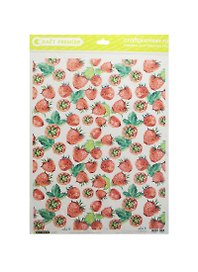 Рисовая бумага для декупажа Craft Premier Клубника (CP01505) (А3) (25г/м) (упаковка)