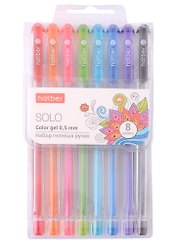 Ручки гелевые Hatber, Solo ColorGel, 8 цветов 0,5 мм