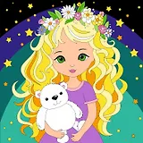 Картина по номерам детская (холст на подрамнике 20*20) "Фея снов"