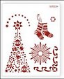 Трафарет пластиковый многоразовый Елочка (20х25) (НГ009)