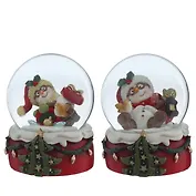 Фигурка декоративная Снеговик в стеклянном шаре, 2 варианта (6,5см) (824823)