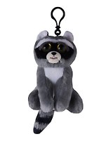 Игрушка мягкая, Feisty Pets, Енот серый, (два выражения мордочки), 11 см, с карабином FP021M