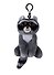 Игрушка мягкая, Feisty Pets, Енот серый, (два выражения мордочки), 11 см, с карабином FP021M - 0