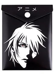 Папка-конверт А6 на кнопке "Аниме. Лицо (Сэйнэн)", вертикальная