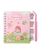 Набор декоративных наклеек в блокноте 12 листов в комплекте с пинцетом размер 90х110 мм Артикул 72283