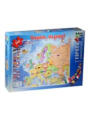 Карта-пазл. Европа политическая. 260 дет. 33*47см