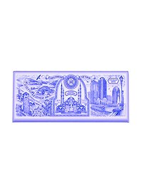 Магнит Чечня мет.пл. с син.рис. (02-2-83)