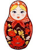 Подставка под горячее Матрёшка (22х13) (7109006/1) - 1