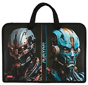 Папка для тетрадей А4 "Аватар" 34*24,5*3,5см, пластик, молния, текст.ручки