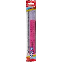 Линейка 15 см, 20 см, «Glitter», Erich Krause, 2 штуки