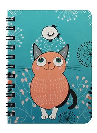 Записная книжка «Cat's dreams» А7, 80 листов в клетку, спираль, Kairui