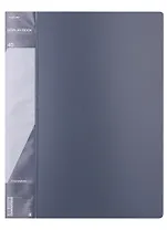 Папка 40ф А4 "STANDARD" пластик 0,6мм, серая 