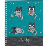 Тетрадь в клетку Listoff, "Кот-непоседа", 96 листов, в ассортименте