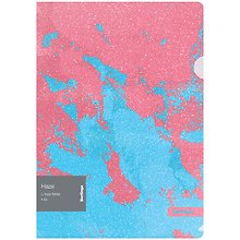 Папка-уголок А4 "Haze" 200 мкм, с эффектом блесток, розово-голубая, пластик, Berlingo