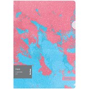 Папка-уголок А4 "Haze" 200 мкм, с эффектом блесток, розово-голубая, пластик, Berlingo