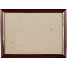 Рама со стеклом, дерево, коричневая с золотом, 25 х 35 см