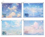 Папка А4 на молнии "Believe in magic", с расширением, сыпуч.блестки, ассорти