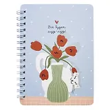 Записная книжка А6 80л кл. "Mur-Mur", ваза, карт.обл., скрепка, микротекстурирование, ламинация