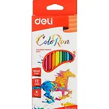 Карандаши цветные Deli, Color Run, пластиковые 12 цветов