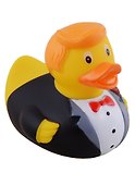 Игрушка для ванной, уточка резиновая FUNNY DUCKS "Уточка Жених" (1823) - 0