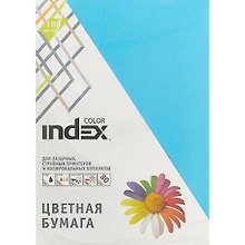 Цветная бумага ярко-синяя 100 листов А4, Index Color