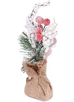 Новогоднее украшение Заснеженная веточка (ПВХ) (24x10x8)