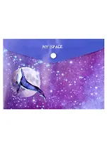 Папка-конверт А5 на кнопке "Кит и луна"