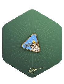 Значок Кремль 1 в треугольнике (Псков) (пск З-102)