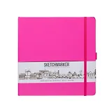 Скетчбук 20*20 80л "Sketchmarker" фуксия яркая, 140г/м2, слоновая кость, тв.обл.