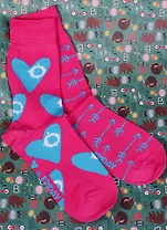 Дизайнерские носки St.Friday,размер 38-41, фуксия