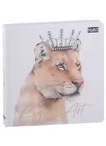 Скетчбук 200*200 40л "Львица" белый офсет, 160г/м2, тв.обложка