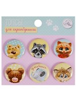 Набор топсов (фишек) для скрапбукинга «Улыбнись!», 9 х 9,5 см
