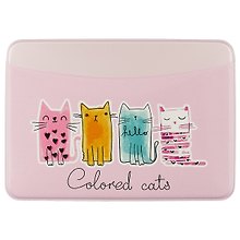 Чехол для карточек горизонтальный «Colored cats»