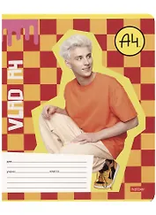 Тетрадь в клетку "Влад А4", 12 листов, в ассортименте