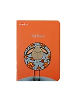 Записная книжка А6 40л кл. "Овцы" карт.обл., мат.лам., выб.лак, блок офсет, сшивка, ассорти, MARKER ARTE