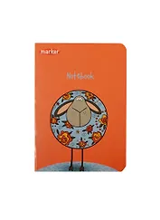 Записная книжка А6 40л кл. "Овцы" карт.обл., мат.лам., выб.лак, блок офсет, сшивка, ассорти, MARKER ARTE