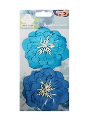 Бумажные цветы Голубой и синий (6330) (2шт.) (Рукоделие) (3+) (упаковка)