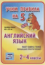 Английский язык. Past Simple Tense (прошедшее простое время). 2-4 классы. Таблица-плакат