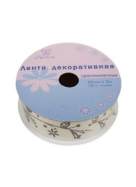 Тесьма с рисунком (PCR-006) (25мм х 3м) (лента декор. принтован.) (Рукоделие) (катушка)