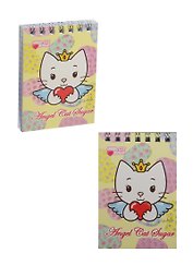 Блокнот А7 40л кл. "Angel Cat Sugar" карт.обл., гребень, блестки, ассорти, БиДжи