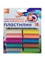 Пластилин 10цв 130гр "Перламутрики" подвес, Луч