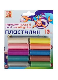 Пластилин «Перламутрики», 10 цветов, 130 г, Луч