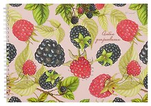 Альбом для рисования Эксмо, "Малина и ежевика (графика)", А4, 40 листов, на спирали