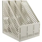 Лоток вертикальный 3 отделения серый сборный Erich Krause