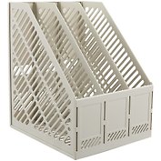 Лоток вертикальный сборный Erich Krause, 3 отделения, пластиковый, серый