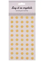Стразы -полубусины золотые, диам 1 см, 50шт