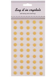 Стразы -полубусины золотые, диам 1 см, 50шт