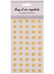 Стразы -полубусины золотые, диам 1 см, 50шт