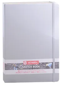 Блокнот для зарисовок 21*30см 80л "Art Creation" 140г/м2, 7БЦ, Блестящее серебро (цвет металлик), Fabriano 