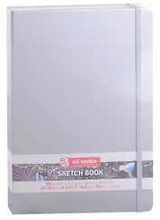 Блокнот для зарисовок 21*30см 80л "Art Creation" 140г/м2, 7БЦ, Блестящее серебро (цвет металлик), Fabriano 